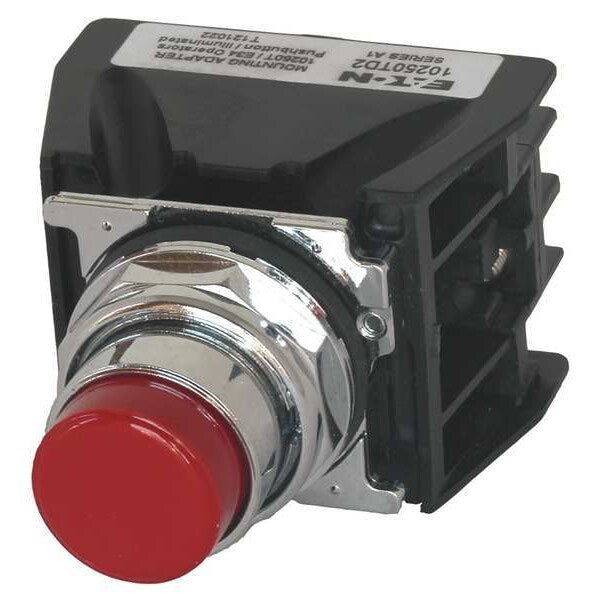 Hazardous Location Push Button with Contacts, 30 mm, 1 NC, 1 NO, Red