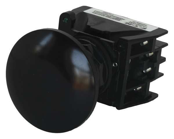 Hazardous Location Push Button with Contacts, 30 mm, 2 NC, 2 NO, Black