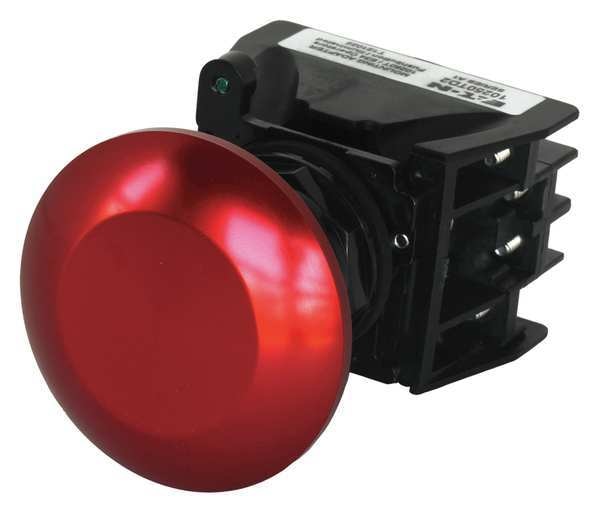 Hazardous Location Push Button with Contacts, 30 mm, 2 NC, 2 NO, Red