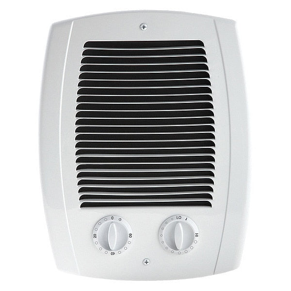 Recessed Electric Wall-Mount Heater, Recessed, 1000W W, 120/240V AC, White