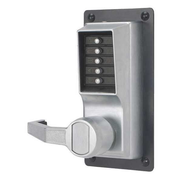Push Button Exit Trim, Satin Chrome, Left