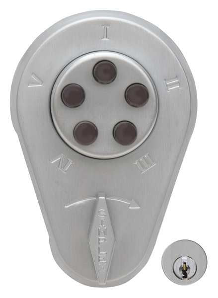 Pushbutton Deadbolt, Satin Chrome