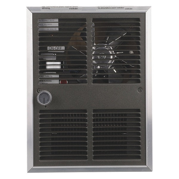 Recessed Electric Wall-Mount Heater, Recessed or Surface, 1500/750 W