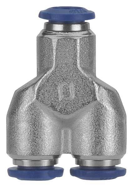 Union Y, Brass, Push-Fit, 1/4in., PK5