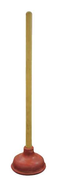 Plunger, Wood and Rubber, Fit Most Toilets