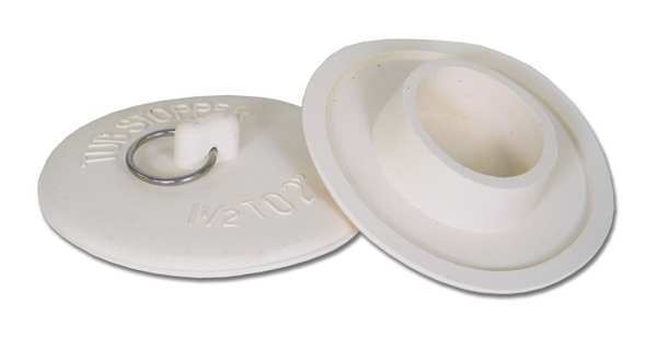 Rubber, Linen White Finish, Sink and Drain, Stopper