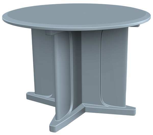 Round Utility Table, 42 in X 42 in X 31 in, Plastic Top