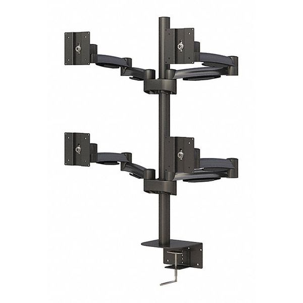 Desk Clamping Four Arm Monitor Stand