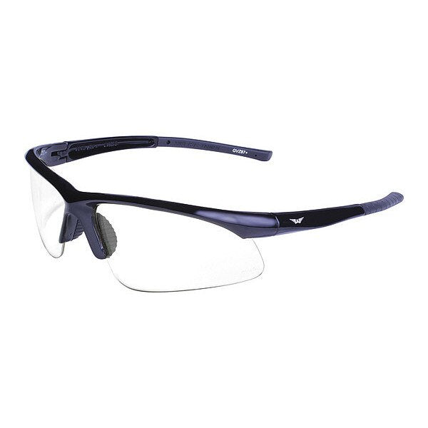 Safety Glasses With Black Frame And Clear Lens, Gender: Unisex