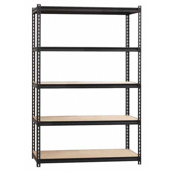 Boltless Shelving Unit, 5 Shelves, Steel, 24 in D x 48 in W x 72 in H