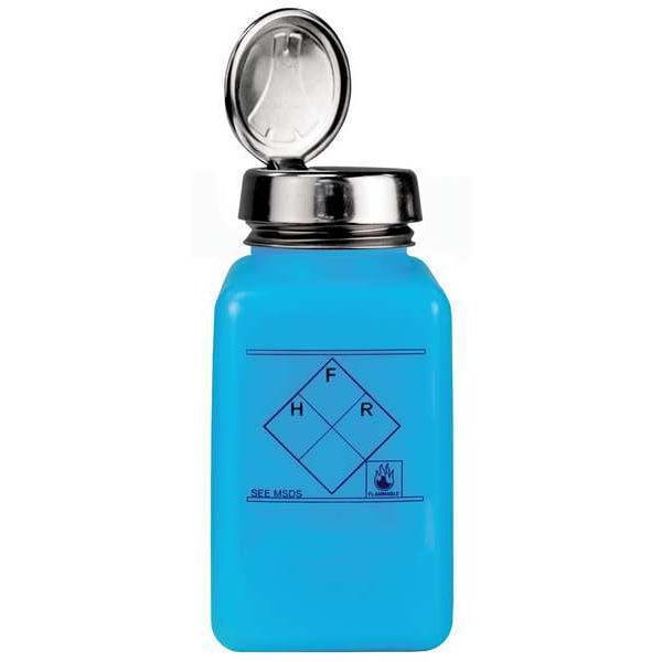 Dispensing ESD Bottle, 6 oz., HDPE, Blue