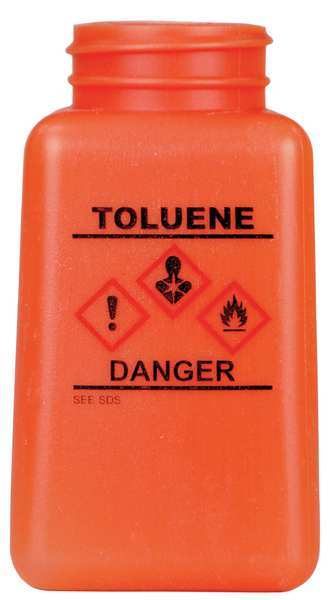 Graduated Tolene Bottle, 6 oz., Orange