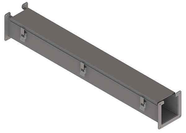 Lay-In Wireway, 3 ft., 4inWx4inH, Steel