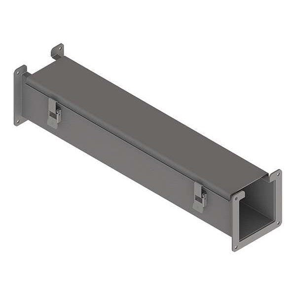Lay-In Wireway, 2 ft., 4inWx4inH, Steel