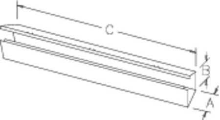 Lay-In Wireway, 4 ft., 6inWx6inH, Steel