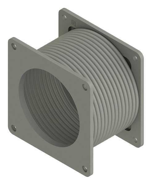Flexible Fitting, Ind, Steel, 4in.H x 4in.L