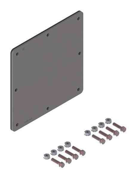 Closure Plate, Wireway, Steel, 8in.Hx8in.L