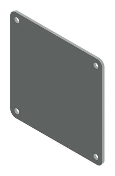 Closure Plate, Wireway, Steel, 4in.Hx4in.L