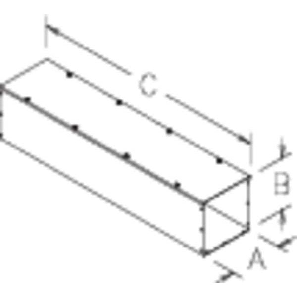 Lay-In, Flat-Cover Wireway, 4inWx4inH