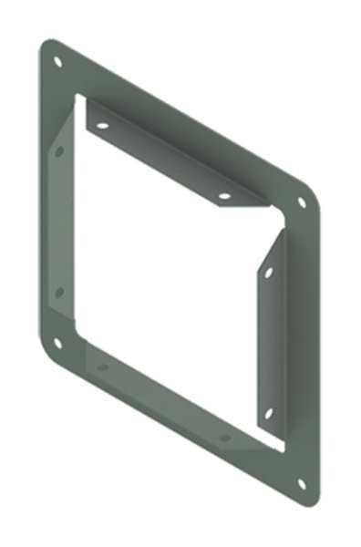 Panel Adapter, Wireway, Steel, 6in.Hx6in.L