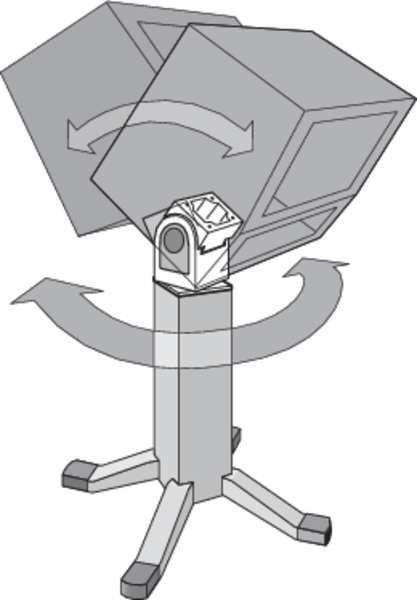 Pedestal Swivel Tilt, 5.81inHx4inLx4inW