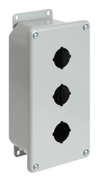 Pushbuttn Enclosure, 5.12 in H, Mild Steel