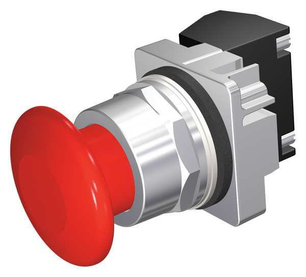 Non-Illuminated Push Button, 30 mm, 1NC, Red