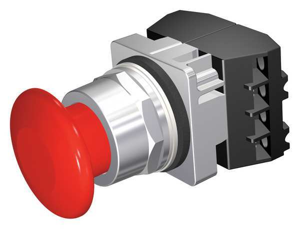 Non-Illuminated Push Button, 30 mm, 2NC, Red
