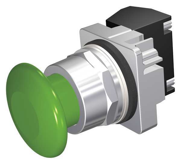Non-Illuminated Push Button, 30 mm, 1NO/1NC, Green