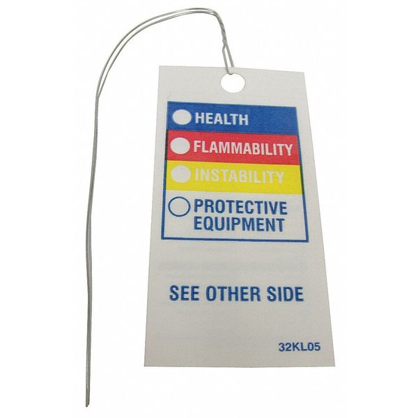 HMIG Tag, 3 in. H x 1-1/2 in. W, PK25
