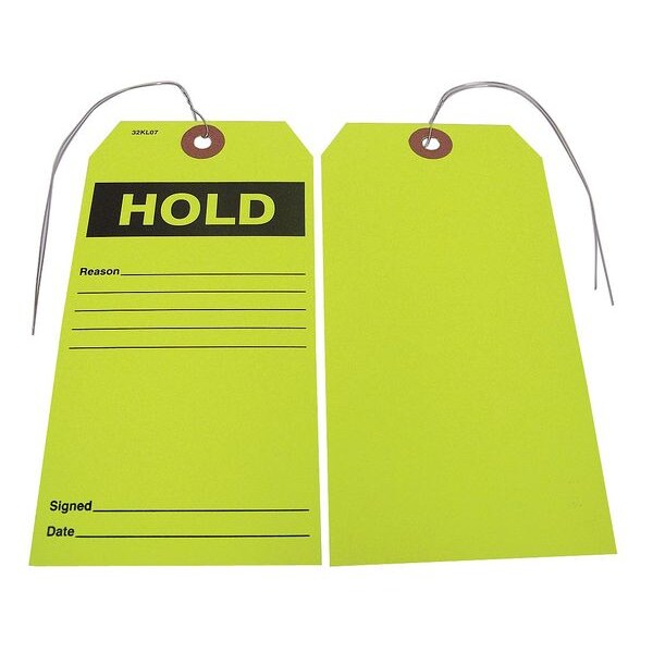 Hold Tag, 2-7/8 in. W, PK25