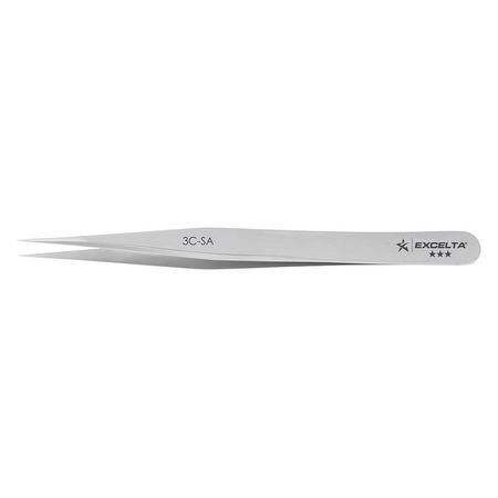 Tweezer, Fine, 4-1/4 in. L, SS, 1/64 in. Tip