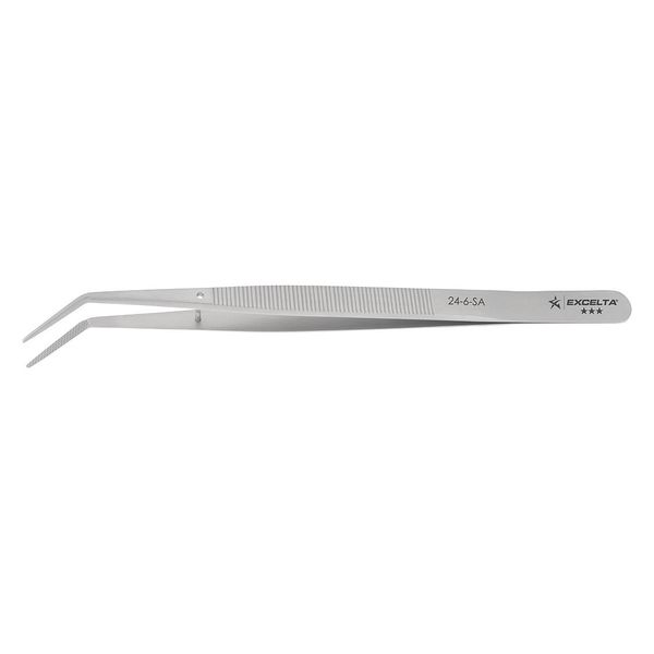 Tweezer, Strong Blunt, 6in L, SS, 1/64in Tip