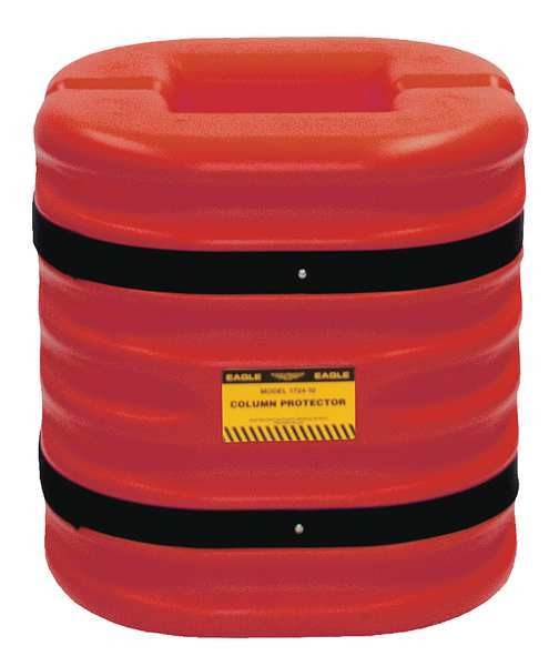Column Protectr, Fits 6 in., HDPE, Rd