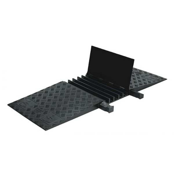 Cable Protector, Hinged, 5 Channels, 1.5ft.