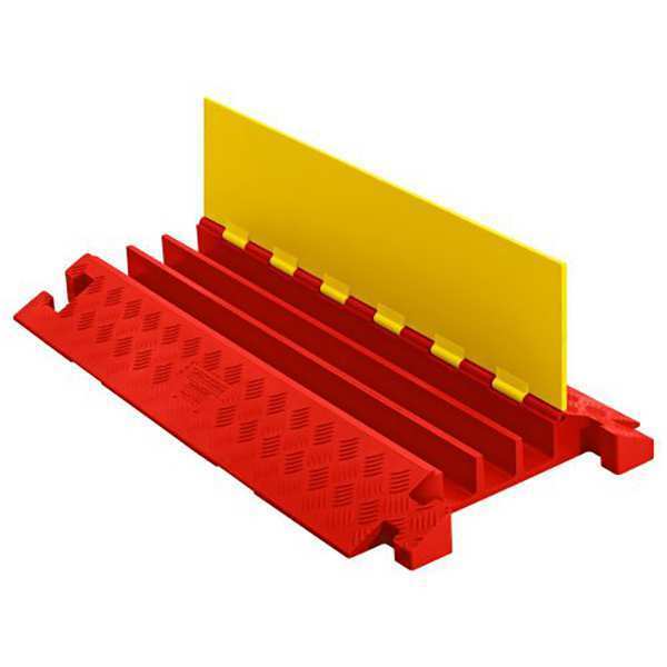 Cable Protector, Hinged, 3 Channels, 3 ft.