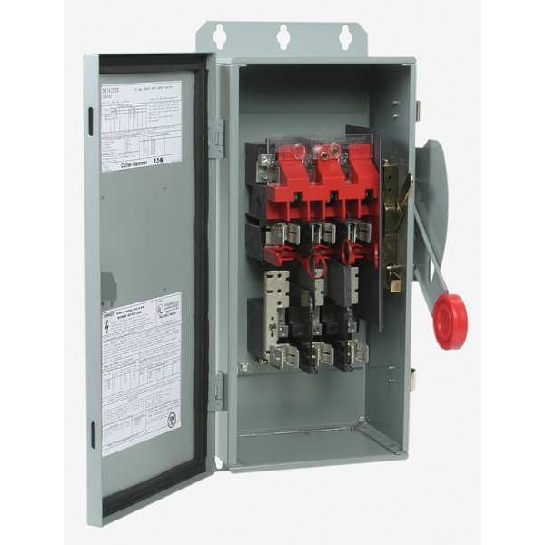 Fusible Safety Switch, Heavy Duty, 600V AC/250V DC, 3PST, 30 A, NEMA 1