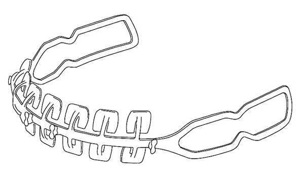 Headband Front Part, Nylon, Gry, PK5