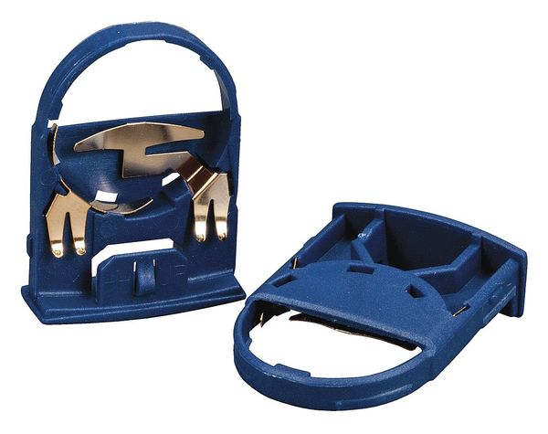 Battery Holder, Nylon, Blue, PK10