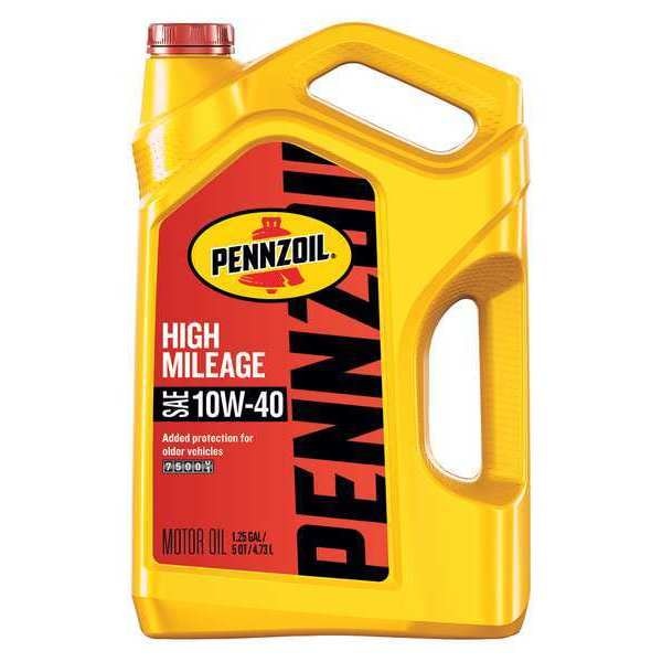 Engine Oil, 10W-40, Hi Mileage, 5 Qt.