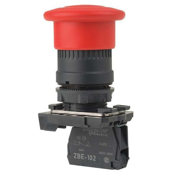 Emergency Stop Push Button, 22 mm, 1NC, Red