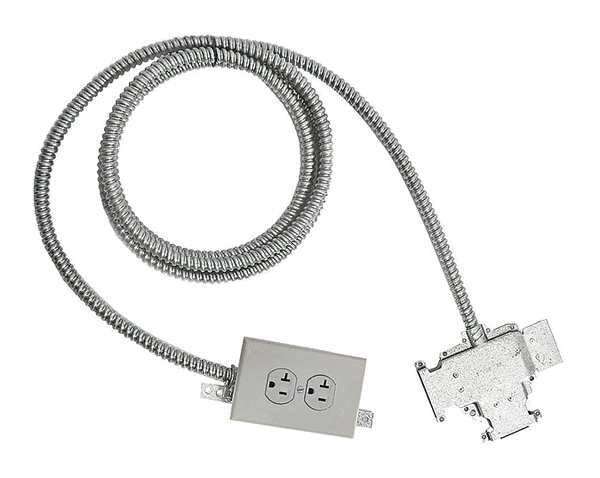 Pre-Wired Modular Duplex Outlet 110V GY