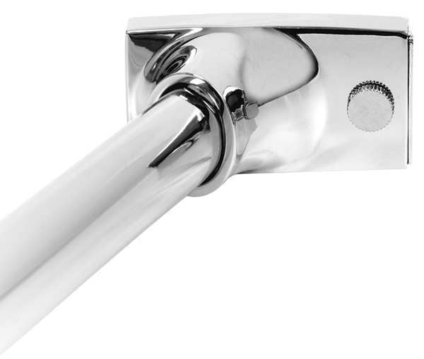 Curved Shower Rod, Chrome, 60In, 6 Proj, PK6
