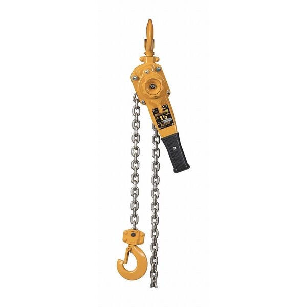 Lever Chain Hoist, 3,000 lb Load Capacity, 15 ft Hoist Lift, 1 in Hook Opening