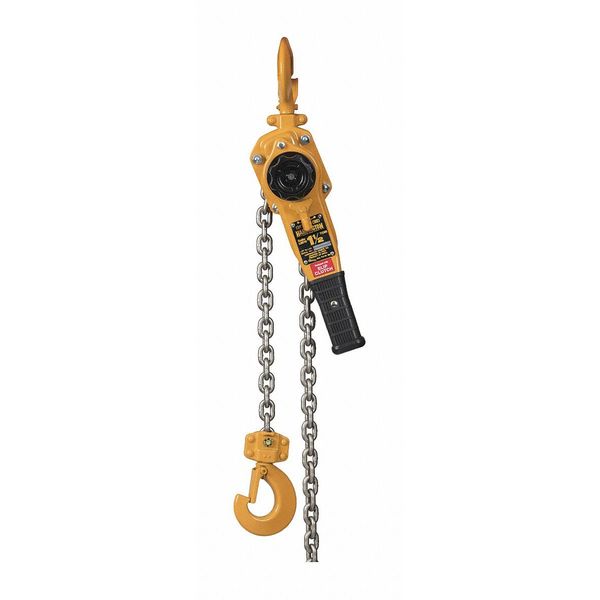 Lever Chain Hoist, 3,000 lb Load Capacity, 15 ft Hoist Lift, 1 in Hook Opening