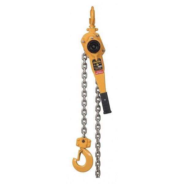Lever Chain Hoist, 6,000 lb Load Capacity, 5 ft Hoist Lift, 1 5/16 in Hook Opening