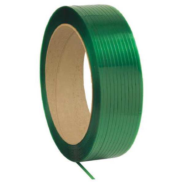 Plastic Strapping, 3600ft L, 30 mil, Green