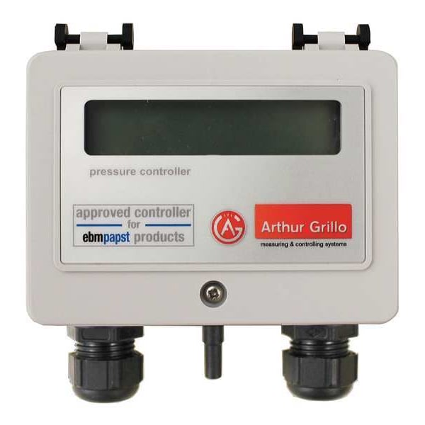 Digital Differential Pressure Gauge with Transducer, Plastic, White