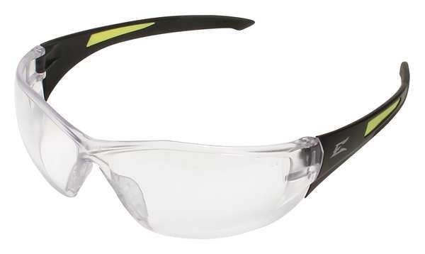 Safety Glasses, Wraparound Clear Polycarbonate Lens, Scratch-Resistant