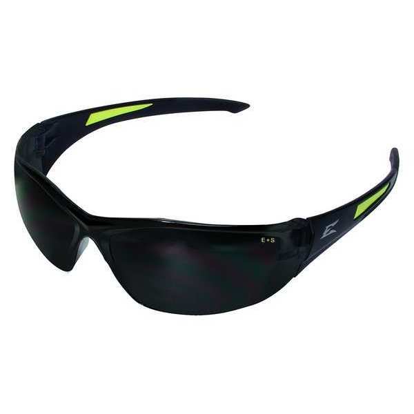 Safety Glasses, Wraparound Smoke Polycarbonate Lens, Scratch-Resistant